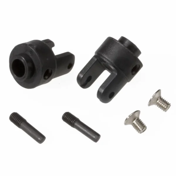 Traxxas Differential output yokes black (2)/ 3x5mm countersunk screws (2)/ screw pin (2)