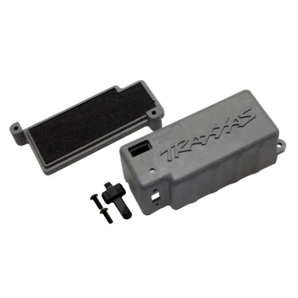 Traxxas Box battery (grey)/ adhesive foam chassis pad/charge jack plug (rubber) — image 1 of 4