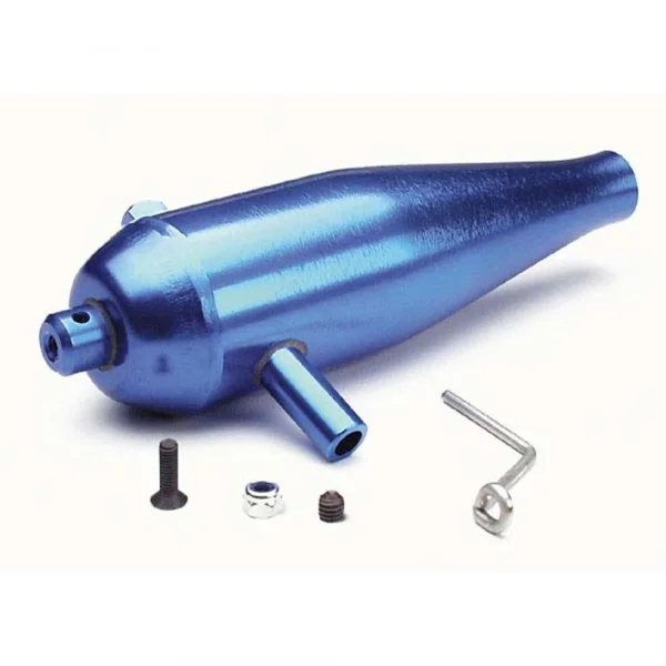 Traxxas Tuned pipe high performance (Aluminium) (blue-anodized)/ pipe hanger/ screws/ nuts (requires 4941)