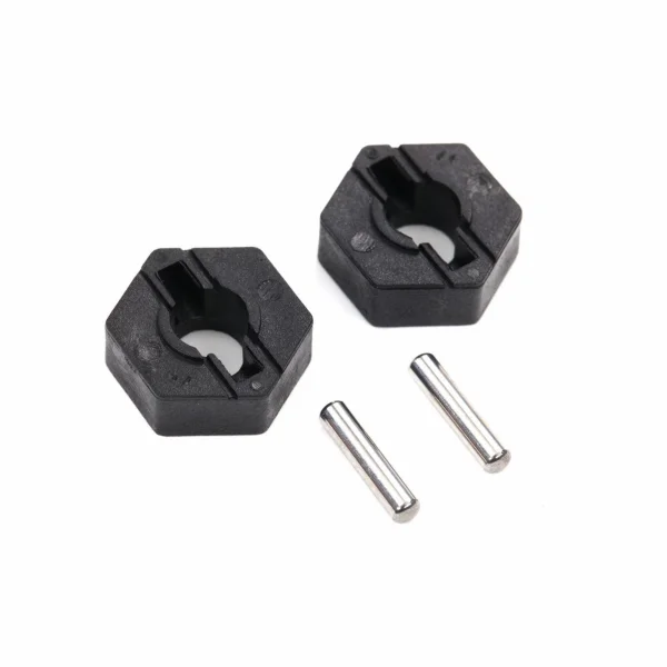 Traxxas Wheel hubs hex (2)/ axle pins (2.5x12mm) (2)