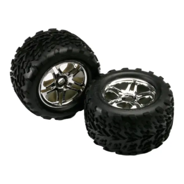 Traxxas Talon Tyres Pre Mounted on 17mm Hex Chrome Wheels (2) — image 1 of 4