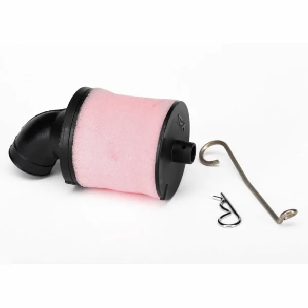 Traxxas Air filter body (high volume)/ filter support/ cap/ foam filter pre-filter/ air filter base/ wire mount/ hardware (1 each) — image 1 of 3