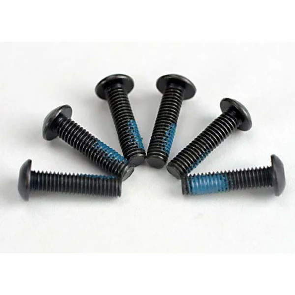 Traxxas Screws 3x12mm button-head machine (6) (starter attachment screws with Threadlock)