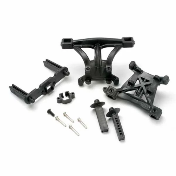 Traxxas Body mounts front rear/ body mount posts front rear/ 2.5x18mm screw pins (4)/ 4x10mm BCS (1)