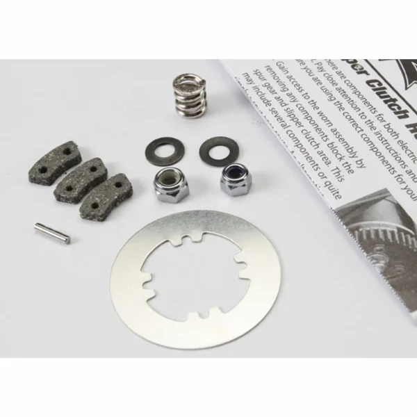 Traxxas Rebuild kit, slipper clutch (Steel disc / friction pads (3 pcs) / spring (2 pcs) / 2x9.8mm pin / 5x8mm M with 5.0mm NL (1) / 4.0mm NL (1)