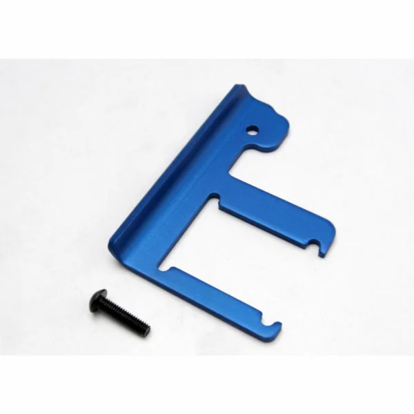 Traxxas Chassis brace Revo (3mm 6061-T6 Aluminium) (blue-anodized)/ 4x16mm BCS (works with both extended and standard length chassis)
