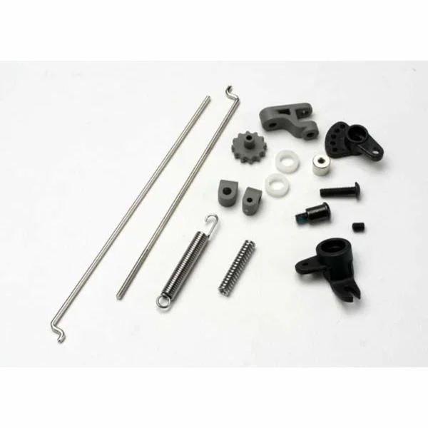 Traxxas Linkage set throttle brake Revo-Slayer (includes servo horns rod guides brake spring brake adjustment dial brake lever rods (wires) bellcrank throttle return spring hardware)