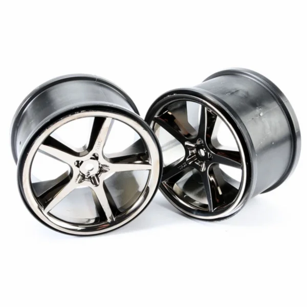 Traxxas Gemini 3.8 Wheels (black chrome) (2)