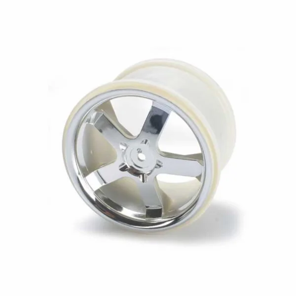 Traxxas Hurricane 3.8 Wheels (chrome) (2) (also fits MAXX series)
