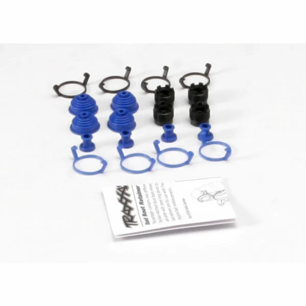Traxxas Pivot ball caps (4)/ dust boots rubber (4)/ dust plugs rubber (4)/ dust boot retainers black (4) blue (4)