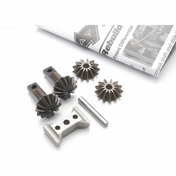 Traxxas Gear set differential (output gears (2)/ spider gears (2)/ spider gear shaft/ diff carrier support)