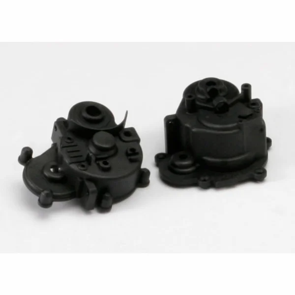 Traxxas Gearbox halves (front rear)/ rubber access plug/ shift detent ball/ spring/ 4mm GS/ shift shaft seal glued