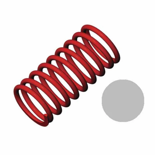 Traxxas Spring Shock (red) (GTR) (4.9 rate silver) (1 pair)