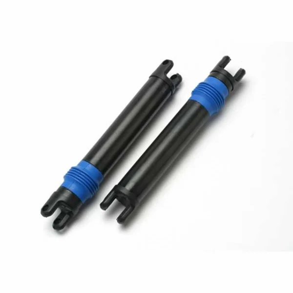 Traxxas Half shaft set left or right (plastic parts only) (internal splined half shaft/ external splined half shaft/ rubber boot) (assembled with glued boot) (2 assemblies)