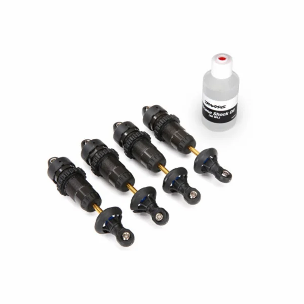 Traxxas Hard-anodized PTFE-coated Aluminium GTR Shocks with TiN shafts (fully assembled w/o springs) (4) ** CLEARANCE **