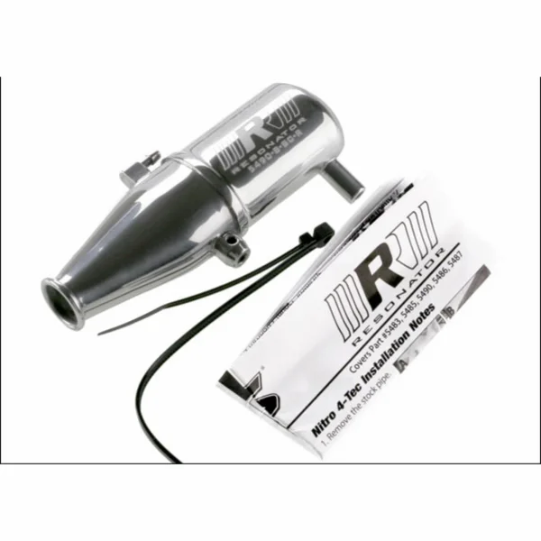 Traxxas Resonator tuned pipe R.O.A.R. legal (single-chamber enhances low to mid-RPM power) (for Revo Slayer with TRX Racing Engines)