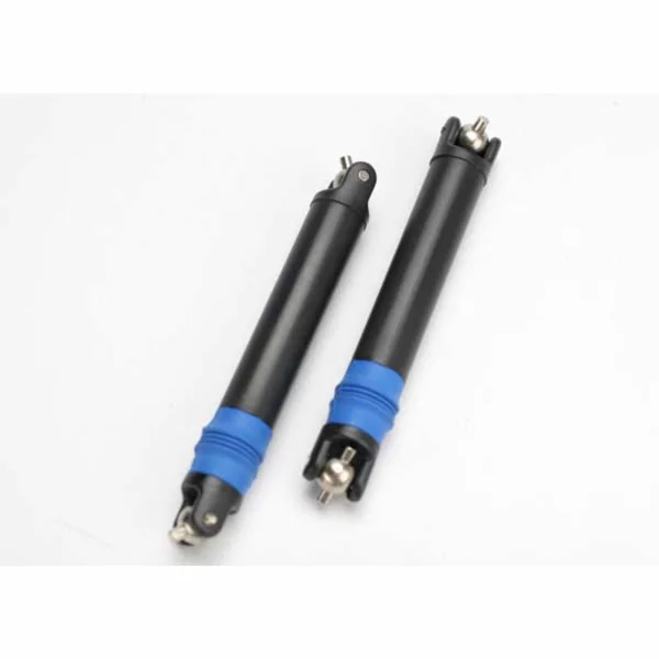 Traxxas Half shaft set left or right (internal splined half shaft/ external splined half shaft/ rubber boot/ metal U-joints) (assembled with glued boot) (2 assemblies) ** CLEARANCE **