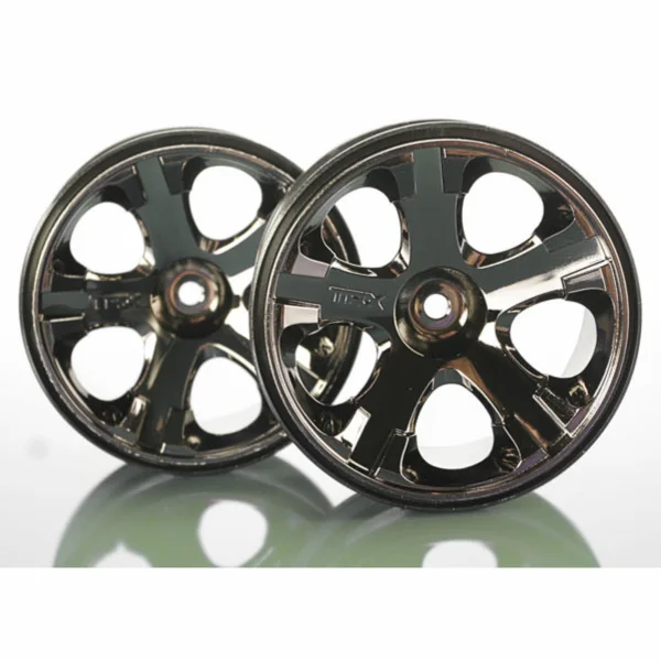 Traxxas All-Star 2.8 Wheels (black chrome) (nitro rear/ electric front) (2) ** CLEARANCE **