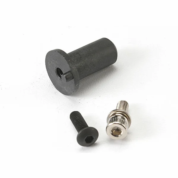 Traxxas Motor mount hinge post/ 4x12mm BCS (1)/ 4x10mm CS with split and flat washer (1) ** CLEARANCE **