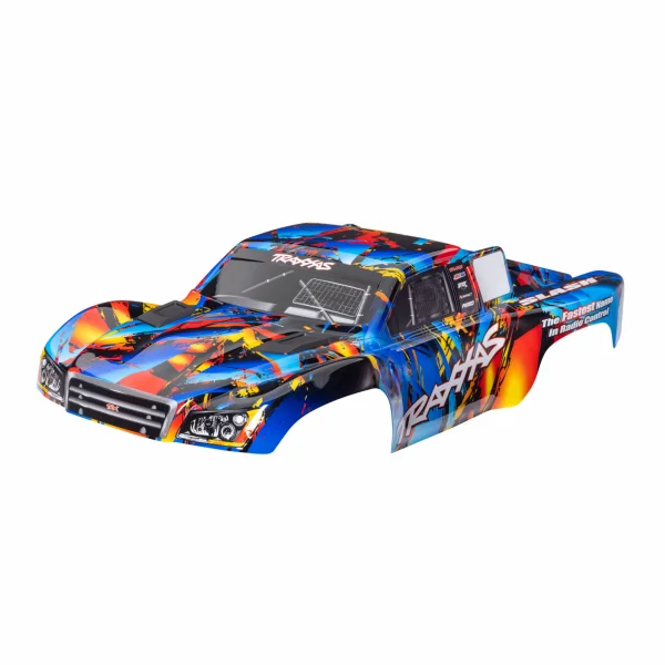 Traxxas Body, Slash 4X4 (also fits Slash VXL + Slash 2WD), Rock n Roll (painted, decals applied) (assembled with front + rear latches for clipless mounting)
