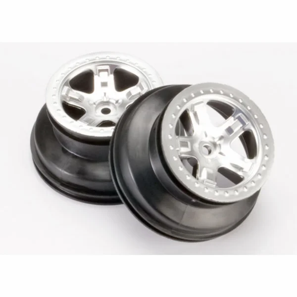 Traxxas Short Course Chrome SCT Wheels - Chrome Beadlock - 12mm Hex (2)