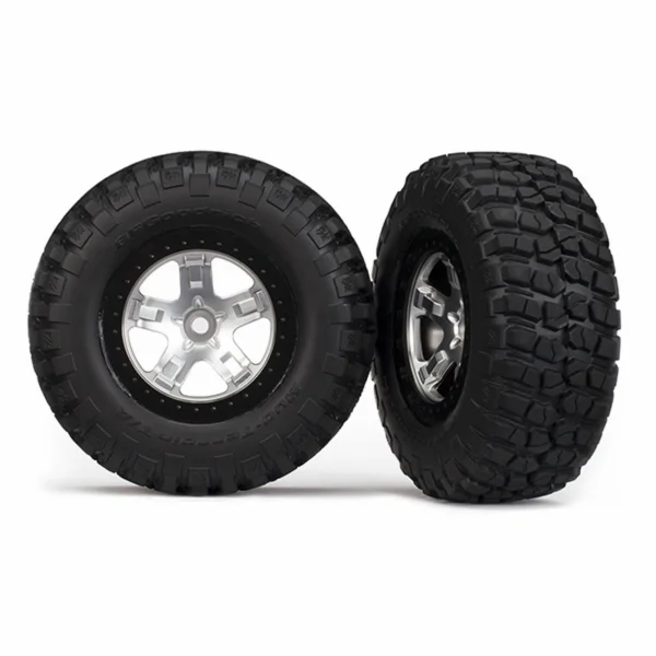 Traxxas BF Goodrich Short Course Tyres on SCT Chrome/Black Wheels - 12mm Hex (2)