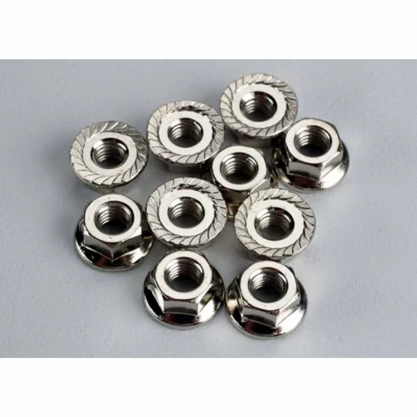 Traxxas Nuts 4mm flanged (10) — image 1 of 2