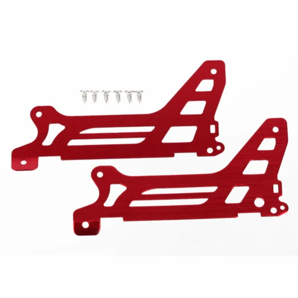 Traxxas Main frame side plate outer (2) (red-anodized) (Aluminium)/ screws (6) — image 1 of 3