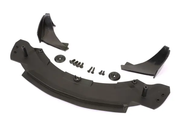 Traxxas Splitter extension / canards, left and right / washers (2)/ 4x12mm CCS (4)/ 3x15mm CCS (2)/ 3x10mm CCS (2) — image 2 of 2