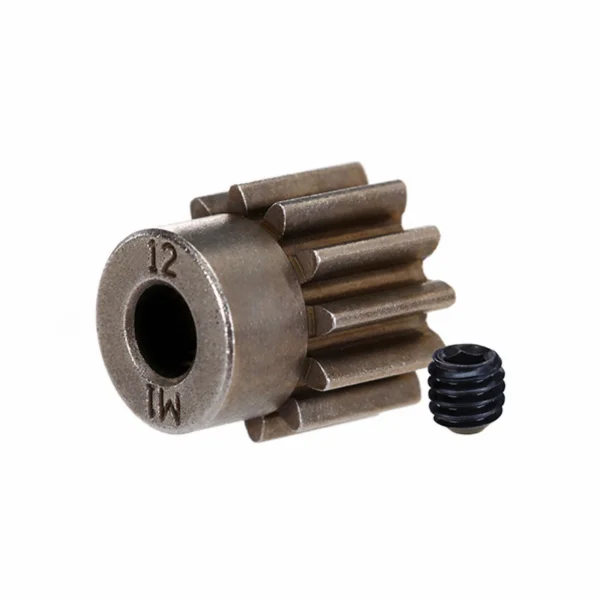 Traxxas Hardened Pinion Gear - 12T - 1 Mod Pitch - 5mm Bore (Compatible With Steel Spurs)