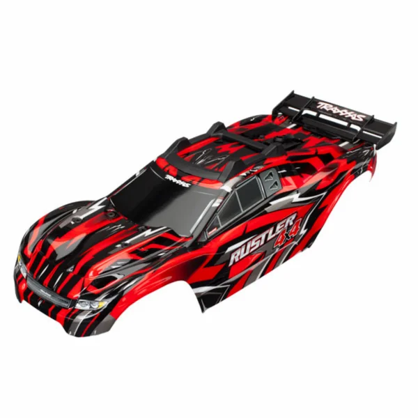 Traxxas Rustler 4X4 Pre Painted Red/Black Bodyshell ** CLEARANCE **