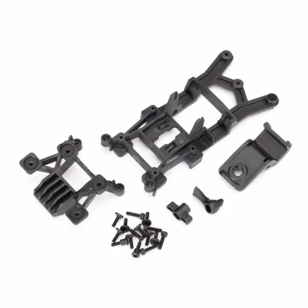 Traxxas Body mounts front rear/ 3x12mm CS (4)/ 3x12mm shoulder screw (2)/ 3x10mm flat-head machine screw (8)/ 3x12mm BCS (1)