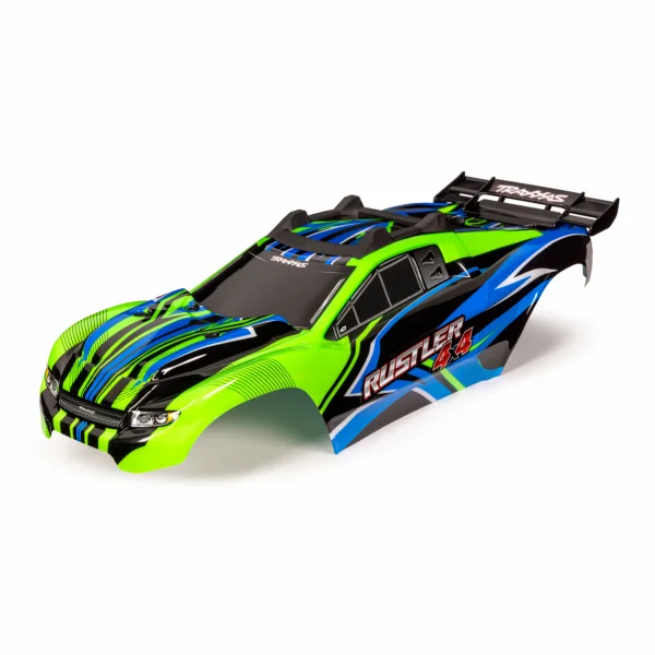 Traxxas Rustler 4x4 Bodyshell - Pre Painted Green / Blue ** CLEARANCE **