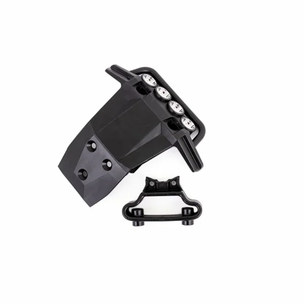 Traxxas Bumper, front / bumper support (fits 4WD Rustler) (for LED light kit installation)