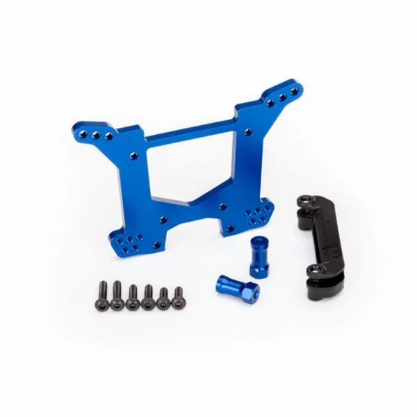Traxxas Shock tower rear 7075-T6 Aluminium (blue-anodized) (1)/ body mount bracket (1)