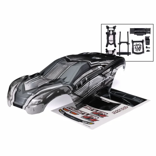 Traxxas Body, Rustler 4X4, ProGraphix (graphics are printed, requires paint + final color application)/ body mounts (front + rear)/ rear body support/ decal sheet