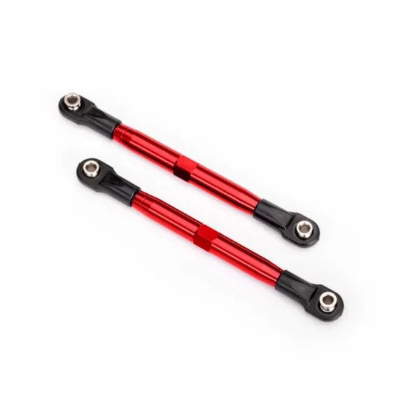 Traxxas Toe links (TUBES red-anodized 7075-T6 Aluminium stronger than titanium) (87mm) (2)/ rod ends rear (4)/ rod ends front (4)/ Aluminium wrench (1)