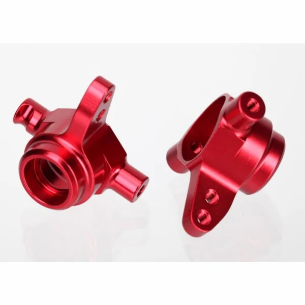 Traxxas 6061-T6 Aluminium Steering blocks (red-anodized)