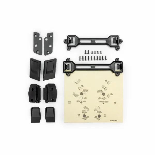 Traxxas Body conversion kit, Slash 2WD/Slash 4X4 (includes front + rear latch mounts, latches, hardware) (for clipless mounting)
