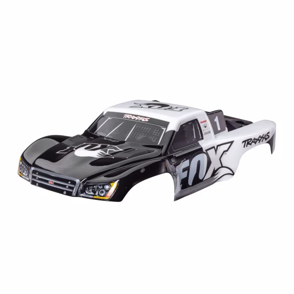 Traxxas Body, Slash 4X4 (also fits Slash VXL + Slash 2WD), Fox Edition (painted, decals applied) (assembled with front + rear latches for clipless mounting)