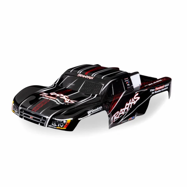 Traxxas Body, 1:16 Slash 4X4, black (painted, decals applied)