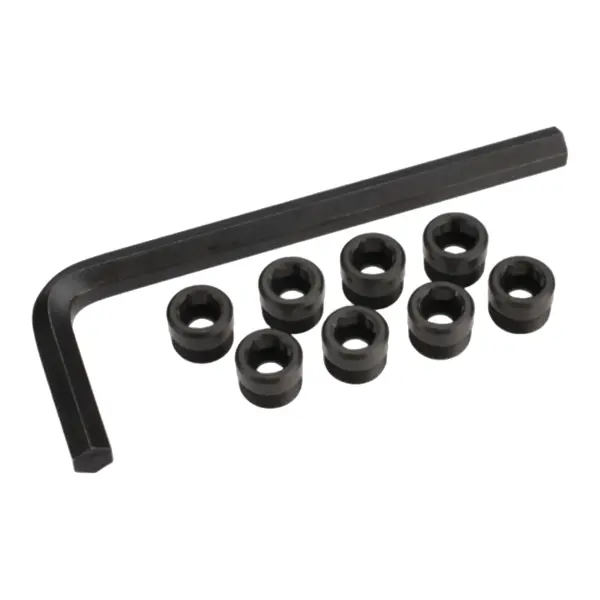 Traxxas Aluminium caps pivot ball (threaded Aluminium hard-anodized with PTFE-coating) (8)/ hex wrench 5mm — image 1 of 4