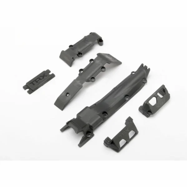 Traxxas Skidplate set front (1)/ rear (1)/ transmission (1)/ steering servo guards (2) / steering servo cover plate (1)