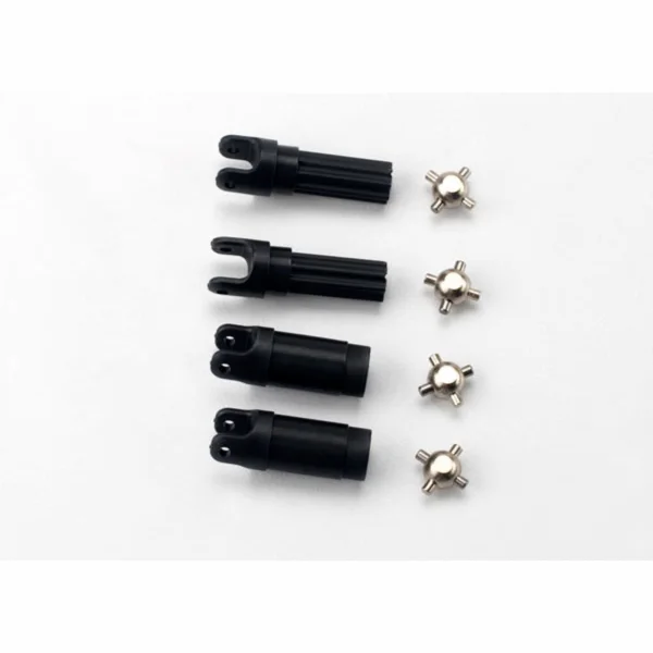 Traxxas Half shafts left or right (internal splined half shaft (2)/external splined half shaft) (2)/ metal u-joints (4)
