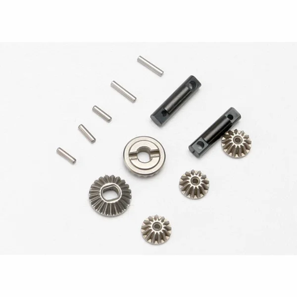 Traxxas Gear set differential (output gears (2)/ spider gears (3)/ differential output shafts (2)/ 1.5x6mm pin (3)/ 1.5x8mm pin (2) — image 1 of 3