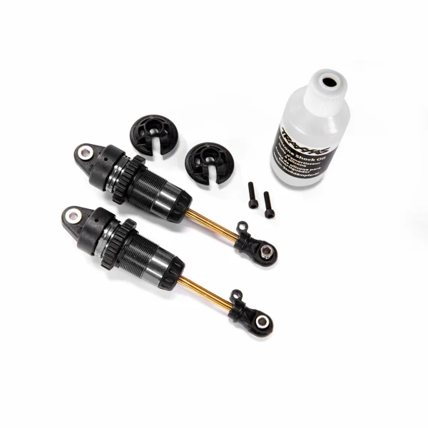 Traxxas Shocks GTR long hard-anodized PTFE-coated bodies with TiN shafts (assembled) (2) (without springs)