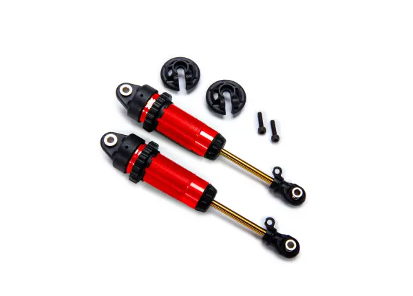 Traxxas Shocks, GTR xx-long red-anodised, PTFE-coated bodies with TiN shafts (fully assembled, without springs) (2) — image 2 of 2