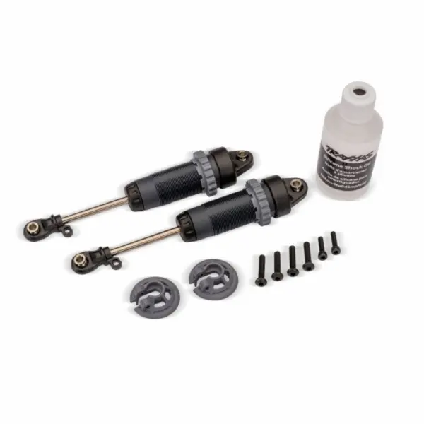 Traxxas 1:10 Steel-Grey XX-Long GTR Shocks (2)