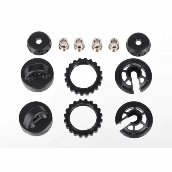 Traxxas Caps and spring retainers GTR long/xx-long Shock (upper cap (2)/ hollow balls (4)/ bottom cap (2)/ upper retainer (2)/ lower retainer (2)