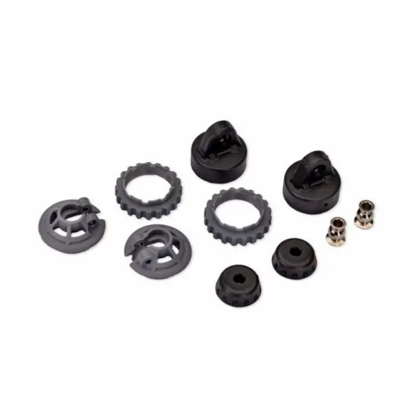 Traxxas 1:10 GTR Steel-Grey Shock Spring Retainer Set
